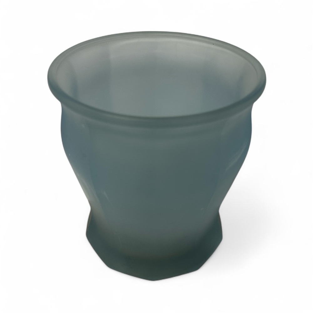 Vintage Indiana Frosted Blue Glass Vase.